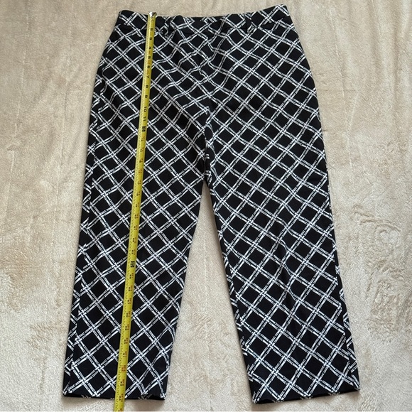 Jones New York Signature Black & White Pants Geometric Design Size 8 - Picture 5 of 8